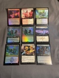 9 Card Lot of Magic the Gathering GOLD SYMBOL Rares and Foil Trading Cards from Binder Collection