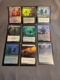 9 Card Lot of Magic the Gathering GOLD SYMBOL Rares and Foil Trading Cards from Binder Collection