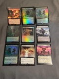 9 Card Lot of Magic the Gathering GOLD SYMBOL Rares and Foil Trading Cards from Binder Collection