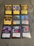 9 Card Lot of Magic the Gathering GOLD SYMBOL Rares and Foil Trading Cards from Binder Collection