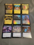 9 Card Lot of Magic the Gathering GOLD SYMBOL Rares and Foil Trading Cards from Binder Collection