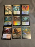 9 Card Lot of Magic the Gathering GOLD SYMBOL Rares and Foil Trading Cards from Binder Collection