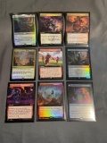 9 Card Lot of Magic the Gathering GOLD SYMBOL Rares and Foil Trading Cards from Binder Collection