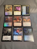 9 Card Lot of Magic the Gathering GOLD SYMBOL Rares and Foil Trading Cards from Binder Collection