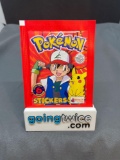 Factory Sealed 1999 POKEMON STICKERS 6 Sticker Vintage Pack