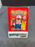 Factory Sealed 1999 POKEMON STICKERS 6 Sticker Vintage Pack
