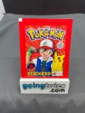 Factory Sealed 1999 POKEMON STICKERS 6 Sticker Vintage Pack