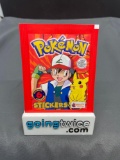 Factory Sealed 1999 POKEMON STICKERS 6 Sticker Vintage Pack