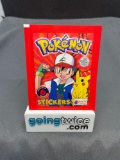 Factory Sealed 1999 POKEMON STICKERS 6 Sticker Vintage Pack