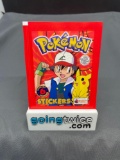 Factory Sealed 1999 POKEMON STICKERS 6 Sticker Vintage Pack