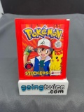 Factory Sealed 1999 POKEMON STICKERS 6 Sticker Vintage Pack