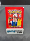 Factory Sealed 1999 POKEMON STICKERS 6 Sticker Vintage Pack