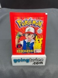 Factory Sealed 1999 POKEMON STICKERS 6 Sticker Vintage Pack