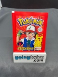 Factory Sealed 1999 POKEMON STICKERS 6 Sticker Vintage Pack