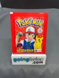 Factory Sealed 1999 POKEMON STICKERS 6 Sticker Vintage Pack