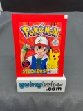 Factory Sealed 1999 POKEMON STICKERS 6 Sticker Vintage Pack