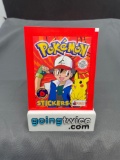 Factory Sealed 1999 POKEMON STICKERS 6 Sticker Vintage Pack