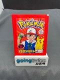 Factory Sealed 1999 POKEMON STICKERS 6 Sticker Vintage Pack