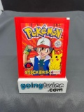 Factory Sealed 1999 POKEMON STICKERS 6 Sticker Vintage Pack