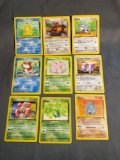 9 Card Lot of Vintage Pokemon 1ST EDITION Trading Cards from Recent Collection Find!