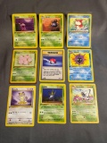 9 Card Lot of Vintage Pokemon 1ST EDITION Trading Cards from Recent Collection Find!