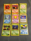 9 Card Lot of Vintage Pokemon 1ST EDITION Trading Cards from Recent Collection Find!