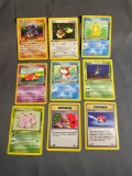 9 Card Lot of Vintage Pokemon 1ST EDITION Trading Cards from Recent Collection Find!
