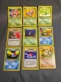 9 Card Lot of Vintage Pokemon 1ST EDITION Trading Cards from Recent Collection Find!