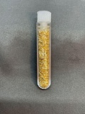 Estate Found Glass Vial of 24k Gold Flakes