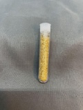 Estate Found Glass Vial of 24k Gold Flakes