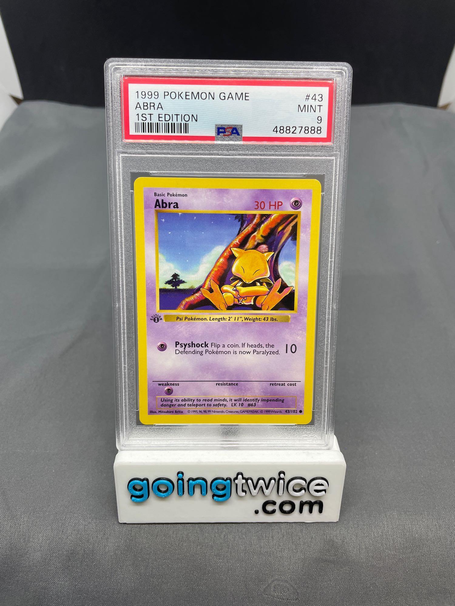 1999 abra pokemon card #63 All cards will be carefully packed for safe transit Abra 1999 Pokemon TCG Base