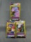 3 Count Lot of Factory Sealed Pokemon UNIFIED MINDS 3 Card Booster Packs from Retail Box