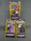 3 Count Lot of Factory Sealed Pokemon UNIFIED MINDS 3 Card Booster Packs from Retail Box