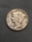 1935-D United States Mercury Silver Dime - 90% Silver Coin from Estate