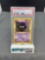 PSA Graded 1999 Pokemon Base Set 1st Edition Shadowless #50 GASTLY Trading Card - MINT 9