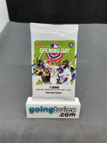 Factory Sealed 2021 Topps Opening Day Baseball 7 Card Pack