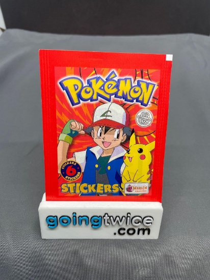 Factory Sealed 1999 POKEMON STICKERS 6 Sticker Vintage Pack