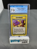 CGC Graded 2000 Pokemon Team Rocket 1st Edition #77 NIGHTLY GARBAGE RUN Trading Card - NM+ 7.5