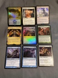 9 Card Lot of Magic the Gathering GOLD SYMBOL Rares and Foil Trading Cards from Binder Collection