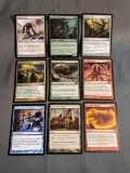 9 Card Lot of Magic the Gathering GOLD SYMBOL Rares and Foil Trading Cards from Binder Collection