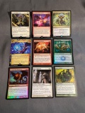 9 Card Lot of Magic the Gathering GOLD SYMBOL Rares and Foil Trading Cards from Binder Collection