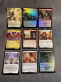 9 Card Lot of Magic the Gathering GOLD SYMBOL Rares and Foil Trading Cards from Binder Collection