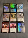 9 Card Lot of Magic the Gathering GOLD SYMBOL Rares and Foil Trading Cards from Binder Collection