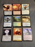 9 Card Lot of Magic the Gathering GOLD SYMBOL Rares and Foil Trading Cards from Binder Collection