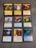 9 Card Lot of Magic the Gathering GOLD SYMBOL Rares and Foil Trading Cards from Binder Collection