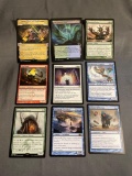 9 Card Lot of Magic the Gathering GOLD SYMBOL Rares and Foil Trading Cards from Binder Collection