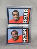 2 Card Lot of 1985 Topps Football #325 IRVING FRYAR Patriots Rookie Trading Cards