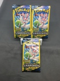 Lot of 3 Factory Sealed Pokemon UNBROKEN BONDS 3 Card Booster Packs from Retail Box Break