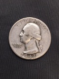 1942-S United States Washington Silver Quarter -90% Silver Coin from Estate
