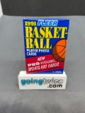 Factory Sealed 1991-92 Fleer Basketball 14 Card Pack from Vintage Hoard